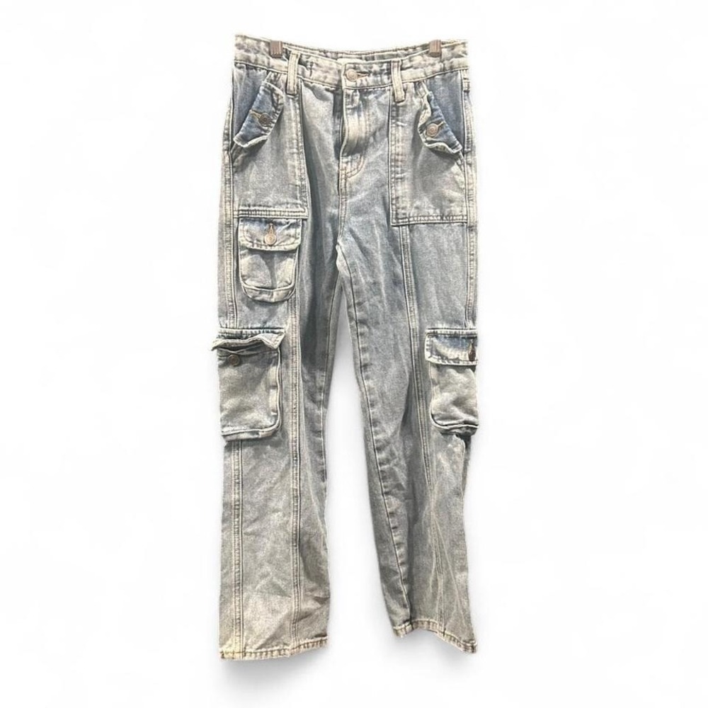 Girls Faded blue denim cargo jeans by RSQ size‎ 12